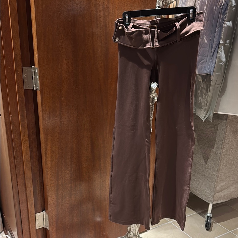 Chocolate brown yoga flared pants